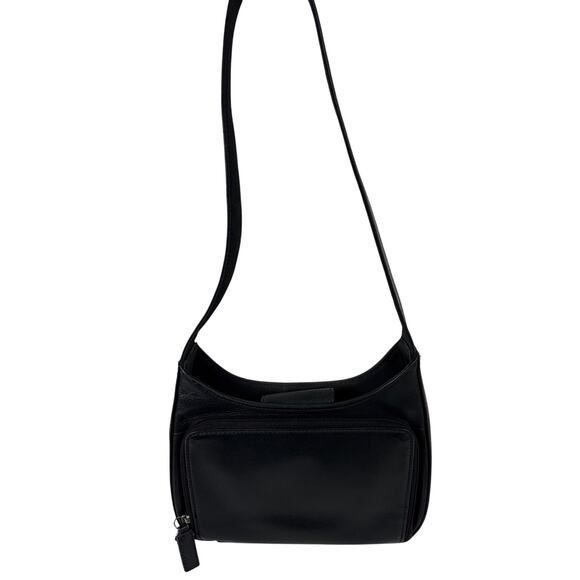 Fossil Black Leather Organizer Shoulder Bag - Picture 2 of 12